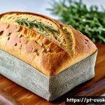 대체 단백질로 만드는 간단한 베이킹 레시피 - A rustic artisanal bread loaf on a wooden cutting board, made with chickpea flour and chickpea prote...